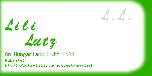 lili lutz business card